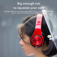 HKM-888979 Foldable Wireless Cat Ear Headphones with TF Card Support and LED Light