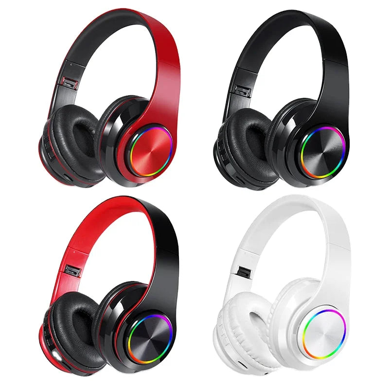HKM-888979 Foldable Wireless Cat Ear Headphones with TF Card Support and LED Light
