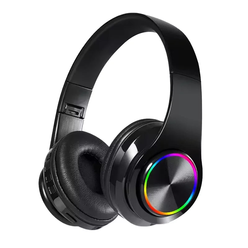 HKM-888979 Foldable Wireless Cat Ear Headphones with TF Card Support and LED Light