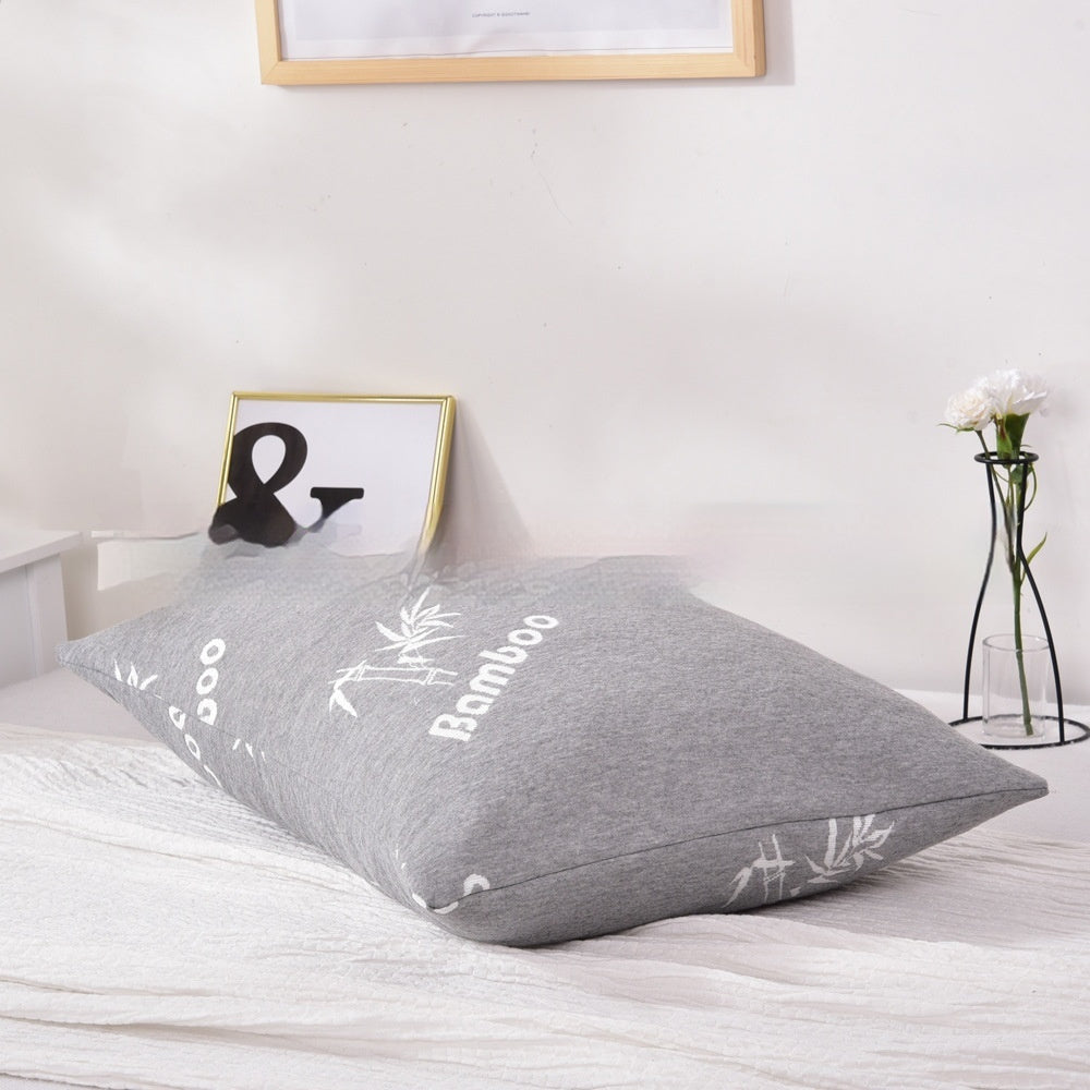 HKM-889107 Bamboo Fiber Memory Foam Pillow - Slow Rebound Design, Gray, 48x71x16cm