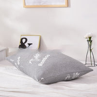 HKM-889107 Bamboo Fiber Memory Foam Pillow - Slow Rebound Design, Gray, 48x71x16cm