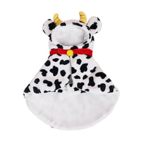 HKM-8891453 Cozy Four Seasons Cow Cloak for Cats - Warm and Stylish Pet Apparel