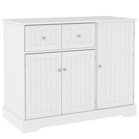 HKM-8892349 Cat Litter Box Enclosure with Storage and Anti-Tip Kit, White, 39" x 18" x 31.5"