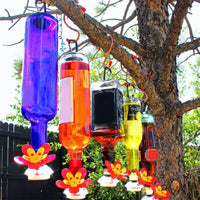 HKM-889235 Wine Bottle Bird Feeder for Outdoor Garden Decoration - Single & Three-Head Options