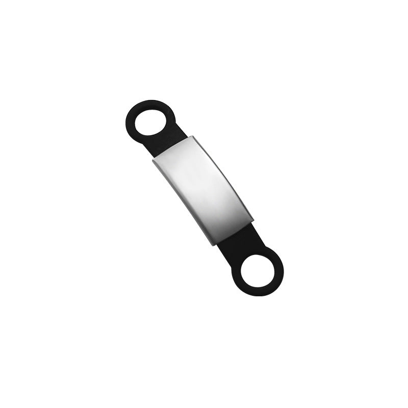 HKM-8892733 Engraved Silicone & Stainless Steel Pet ID Tag for Identification