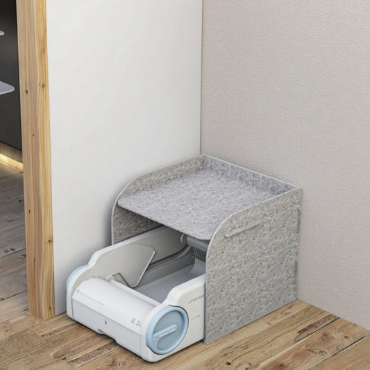 HKM-889427 Self-Cleaning Cat Litter Box with Modular Structure and Anti-Stick Base, 5L Capacity