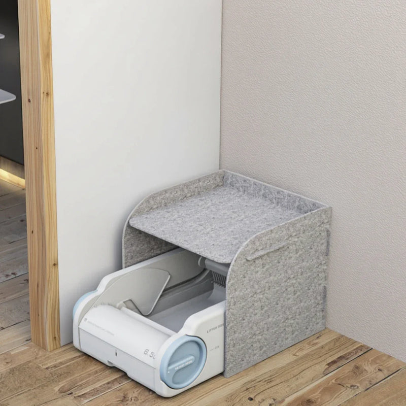 HKM-889427 Self-Cleaning Cat Litter Box with Modular Structure and Anti-Stick Base, 5L Capacity