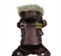 HKM-8895037 Siamese Dog Autumn/Winter USA Air Force Style Coat for Small Breeds