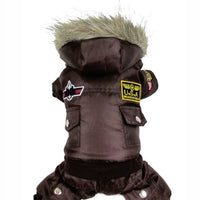 HKM-8895037 Siamese Dog Autumn/Winter USA Air Force Style Coat for Small Breeds