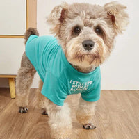 HKM-889555 Pet Round Neck T-Shirt in Red, Blue, Black, and Khaki for Dogs and Cats - Sizes S to XXL