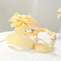 HKM-8895933 Soft Cloth Chest Strap for Small Puppies - Adjustable Hand-Holding Harness in Multiple Colors