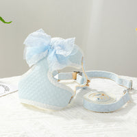 HKM-8895933 Soft Cloth Chest Strap for Small Puppies - Adjustable Hand-Holding Harness in Multiple Colors