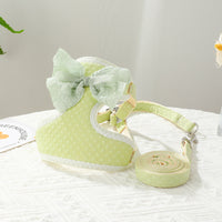 HKM-8895933 Soft Cloth Chest Strap for Small Puppies - Adjustable Hand-Holding Harness in Multiple Colors