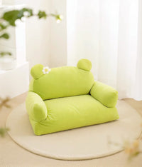 HKM-8896701 Large Cloth Cat Nest in Light Green and Light Purple - Cozy Pet Bed with Dimensions 54x36x45cm