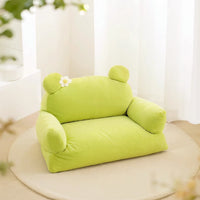 HKM-8896701 Large Cloth Cat Nest in Light Green and Light Purple - Cozy Pet Bed with Dimensions 54x36x45cm