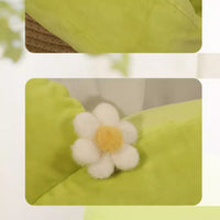 HKM-8896701 Large Cloth Cat Nest in Light Green and Light Purple - Cozy Pet Bed with Dimensions 54x36x45cm