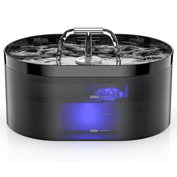 HKM-889747 Transparent 2L Automatic Pet Water Fountain for Cats and Small Dogs