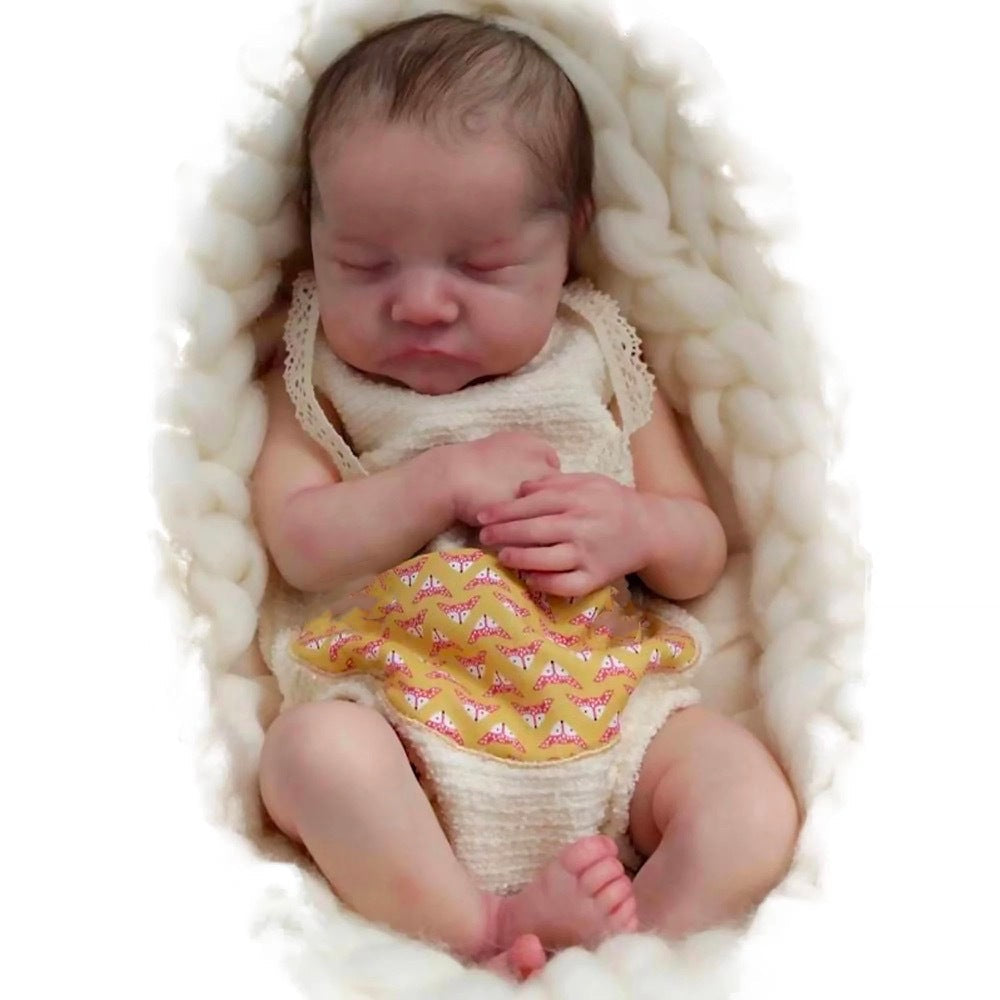 HKM-889811 Lifelike 18 Inch Silicone Reborn Baby Doll for Kids, Realistic Newborn Doll Toy Set