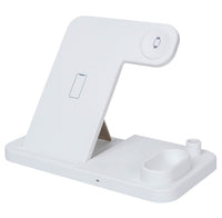 HKM-890003 4-in-1 Adjustable Wireless Charger with Fast Charging for Smartphones, Apple Watch, AirPods, and Apple Pencil