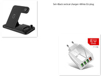 HKM-890003 4-in-1 Adjustable Wireless Charger with Fast Charging for Smartphones, Apple Watch, AirPods, and Apple Pencil