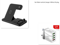 HKM-890003 4-in-1 Adjustable Wireless Charger with Fast Charging for Smartphones, Apple Watch, AirPods, and Apple Pencil