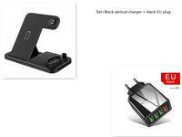 HKM-890003 4-in-1 Adjustable Wireless Charger with Fast Charging for Smartphones, Apple Watch, AirPods, and Apple Pencil