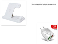 HKM-890003 4-in-1 Adjustable Wireless Charger with Fast Charging for Smartphones, Apple Watch, AirPods, and Apple Pencil