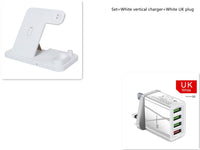 HKM-890003 4-in-1 Adjustable Wireless Charger with Fast Charging for Smartphones, Apple Watch, AirPods, and Apple Pencil
