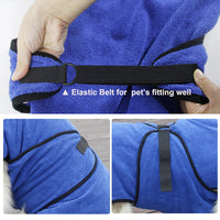 HKM-8900797 Microfiber Dog and Cat Bathrobe for All Seasons, Suitable for Small to Large Pets