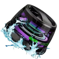 HKM-890131 Portable Mini Bluetooth Speakers with RGB LED Lighting, 3W Bass Sound, and Compact Design