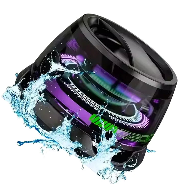 HKM-890131 Portable Mini Bluetooth Speakers with RGB LED Lighting, 3W Bass Sound, and Compact Design
