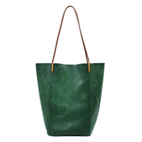 HKM-890195 Large Capacity Shoulder Bag for Women in Vegetable Tanned Leather - Versatile Tote in Multiple Colours