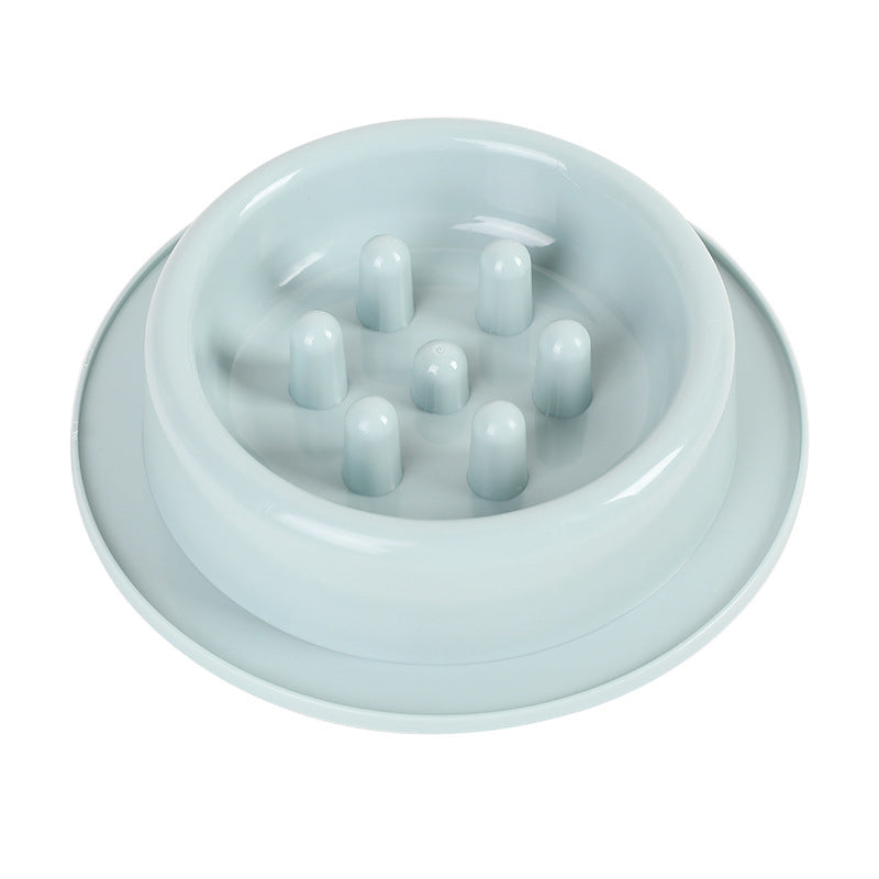 HKM-8902589 Slow Feed Dog Bowl for Cats and Dogs - Anti-Choking Interactive Feeding Dish in Macaroon Colors