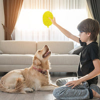 HKM-8903869 Durian Shape Durable Chew Toy for Dogs - Bite-Resistant Tooth Cleaning Ball