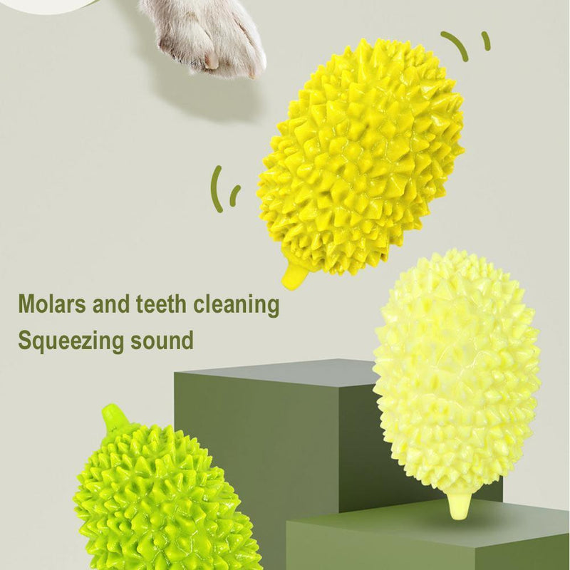 HKM-8903869 Durian Shape Durable Chew Toy for Dogs - Bite-Resistant Tooth Cleaning Ball