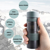 HKM-890515 Adjustable 8-24X30 Monocular Telescope with Phone Clip and Tripod