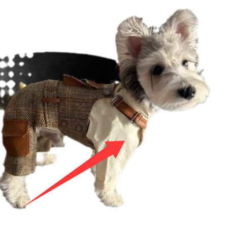 HKM-8906941 Cozy Autumn and Winter Suspender Overalls for Cats and Dogs - Unisex Polyester Design