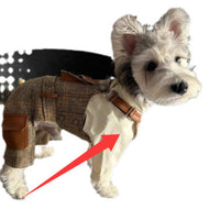HKM-8906941 Cozy Autumn and Winter Suspender Overalls for Cats and Dogs - Unisex Polyester Design
