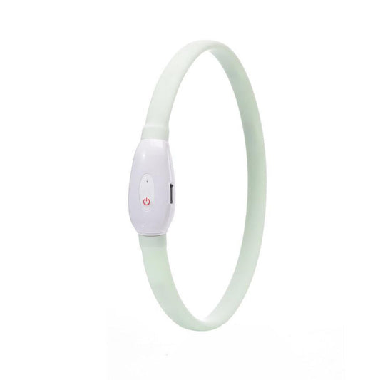 HKM-890835 Rechargeable Colorful LED Dog Collar and Leash Set - Silicone Design for All Seasons