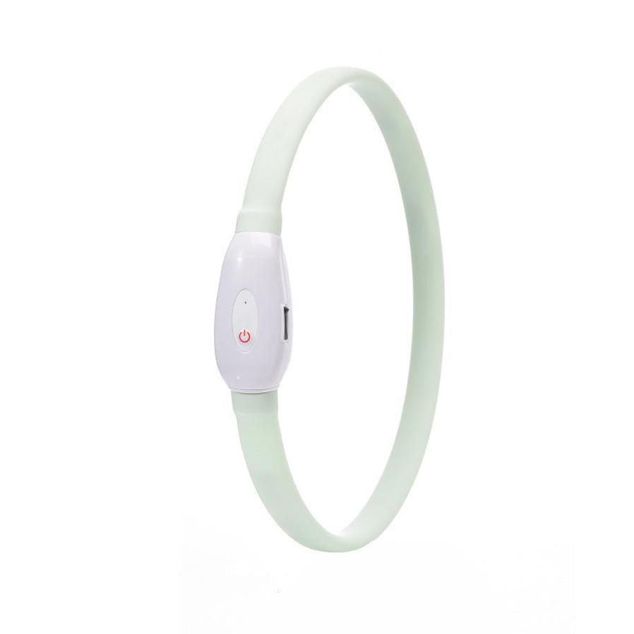 HKM-890835 Rechargeable Colorful LED Dog Collar and Leash Set - Silicone Design for All Seasons