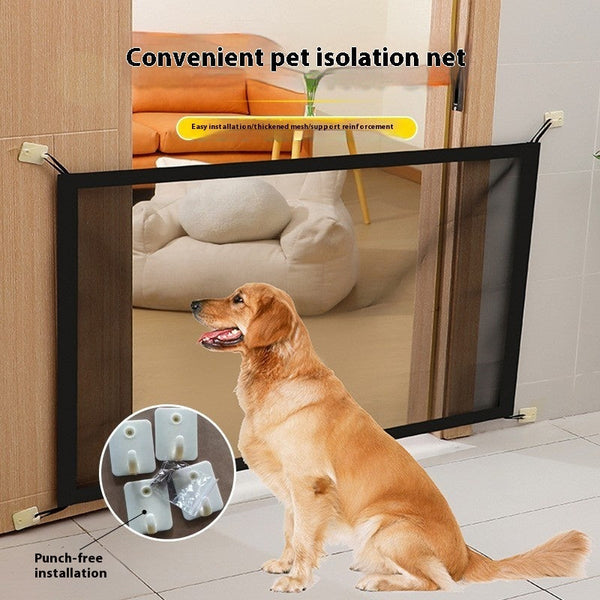 HKM-8909757 Portable Folding Pet Safety Fence - Durable Nylon Mesh Isolation Network for Dogs - Sizes: 1m, 1.1m, 1.8m