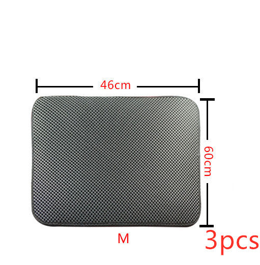 HKM-8910013 Double Layer Cat Litter Mat with Waterproof Layer for Easy Cleaning and Claw Trapping