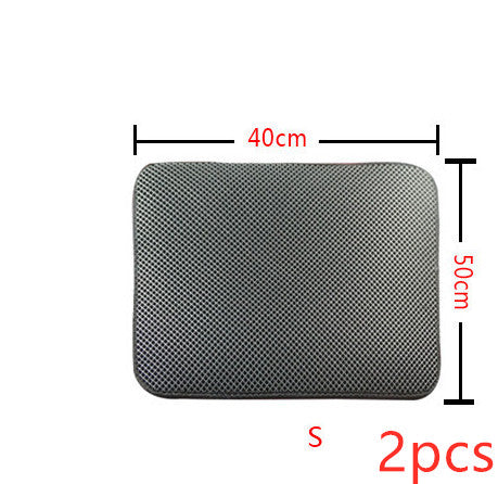 HKM-8910013 Double Layer Cat Litter Mat with Waterproof Layer for Easy Cleaning and Claw Trapping
