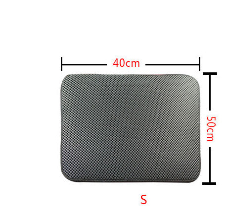HKM-8910013 Double Layer Cat Litter Mat with Waterproof Layer for Easy Cleaning and Claw Trapping