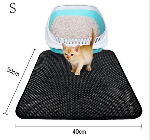 HKM-8910013 Double Layer Cat Litter Mat with Waterproof Layer for Easy Cleaning and Claw Trapping