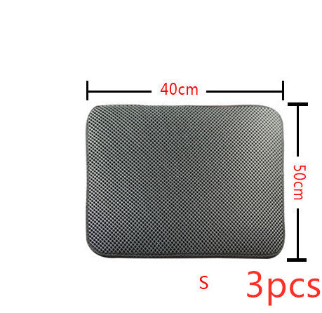 HKM-8910013 Double Layer Cat Litter Mat with Waterproof Layer for Easy Cleaning and Claw Trapping