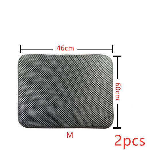 HKM-8910013 Double Layer Cat Litter Mat with Waterproof Layer for Easy Cleaning and Claw Trapping