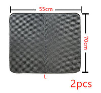 HKM-8910013 Double Layer Cat Litter Mat with Waterproof Layer for Easy Cleaning and Claw Trapping