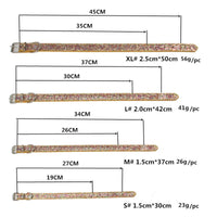 HKM-8910141 Stylish Gold PU Pet Collar with Shiny Glitter Design for Cats and Dogs