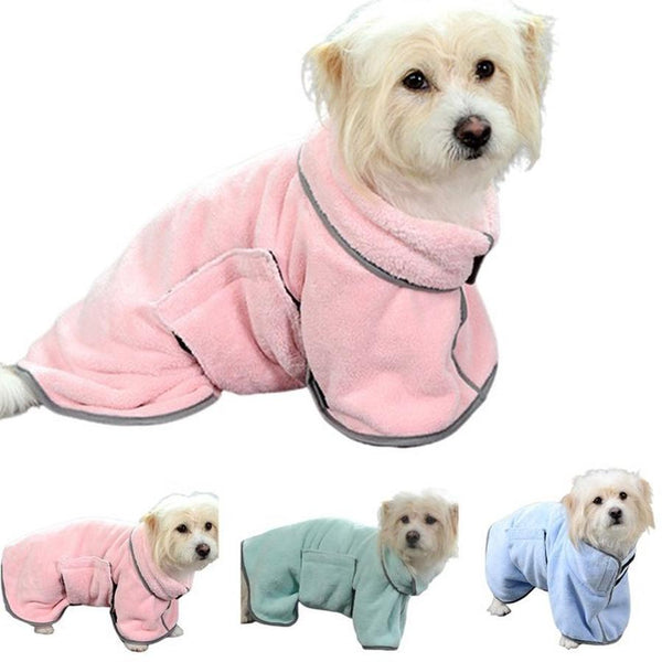 HKM-891027 Quick-Drying Microfiber Dog Bathrobe & Towel for Pets - Absorbent, Cozy, and Machine Washable